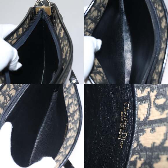 DIOR Trotter Canvas Shoulder Bag Navy - Picture 12 of 12